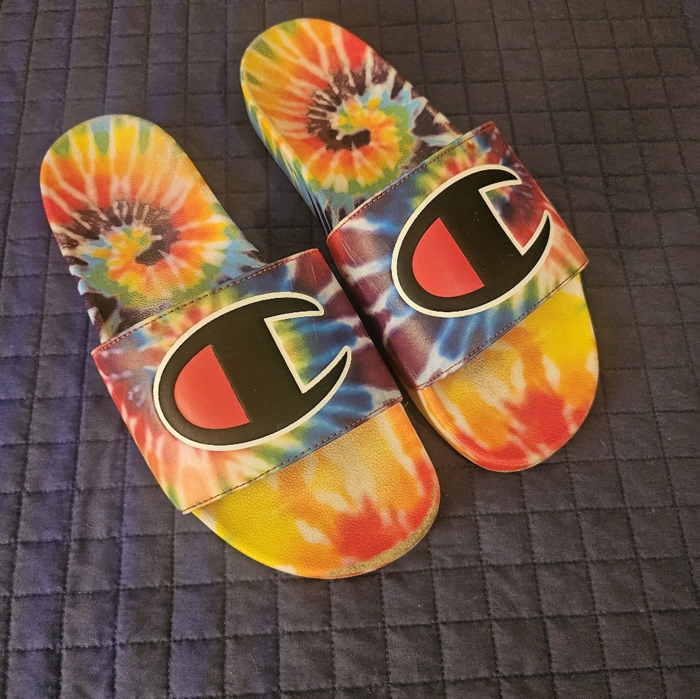 Champion Men's‎ Multicolor Tie-Dye Slide Sandals